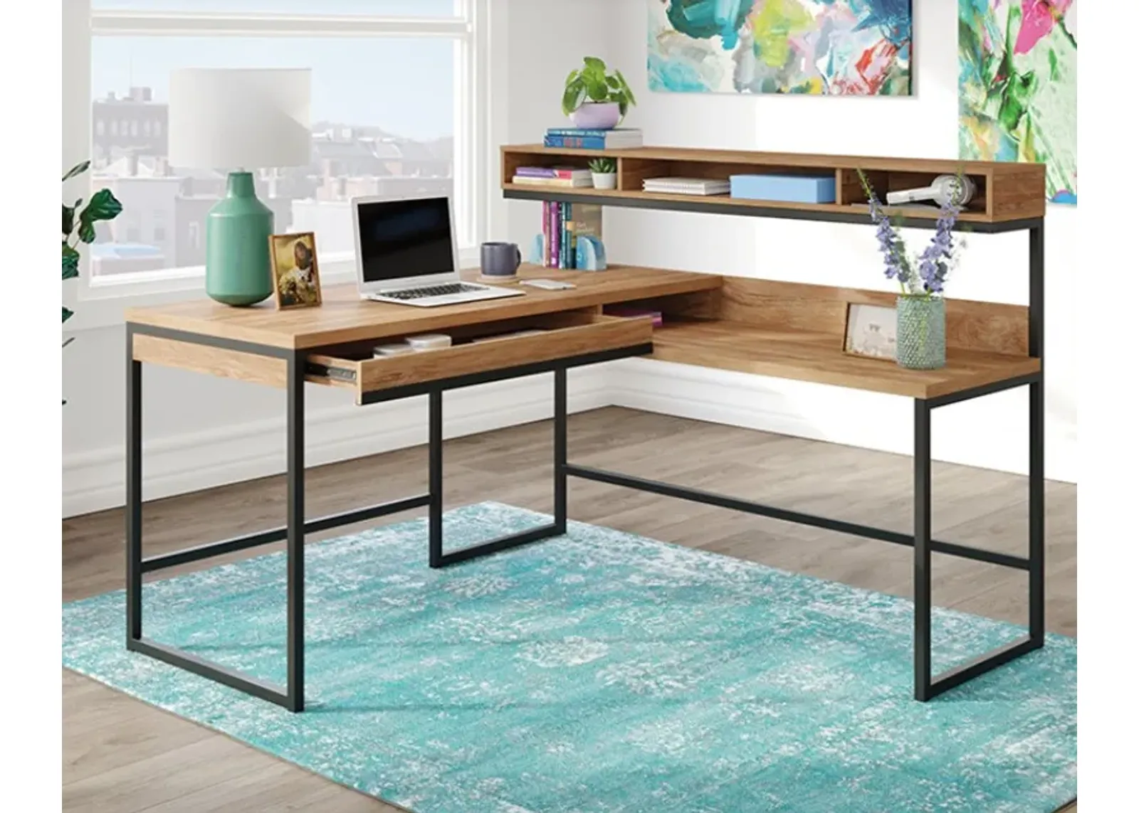 Sauder® Manhattan Gate® Sindoori Mango® L-Shaped Desk