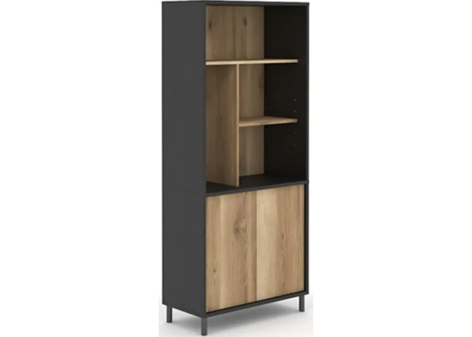 Sauder® Acadia Way® Black/Raven Oak® Tall Bookcase