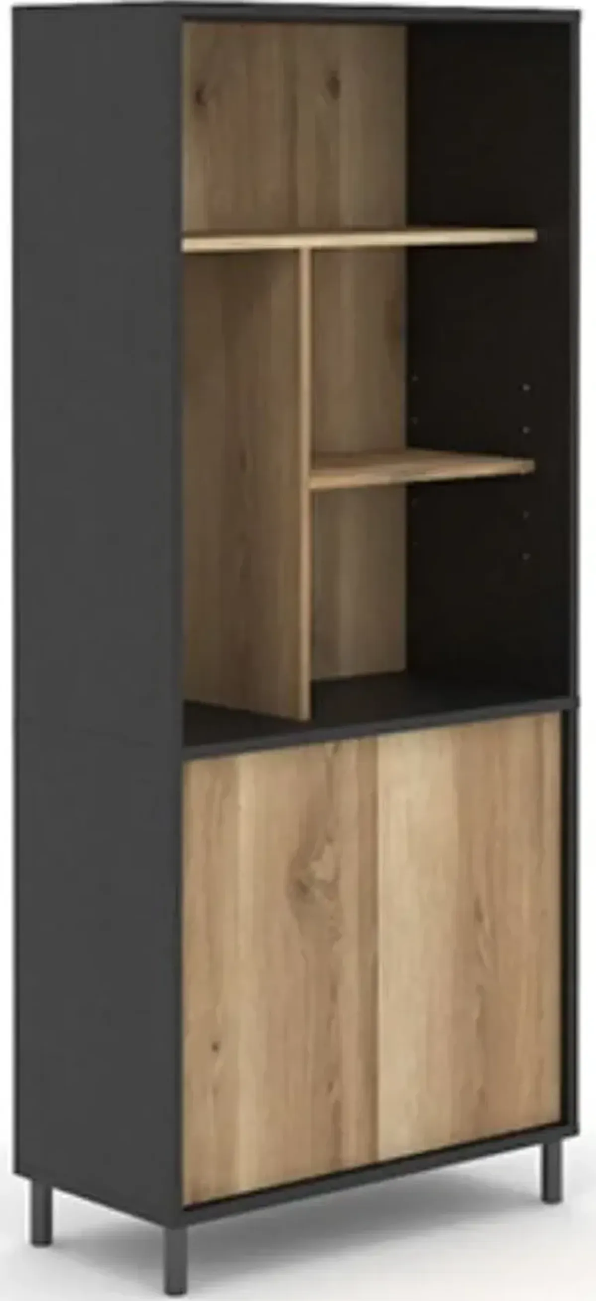 Sauder® Acadia Way® Black/Raven Oak® Tall Bookcase