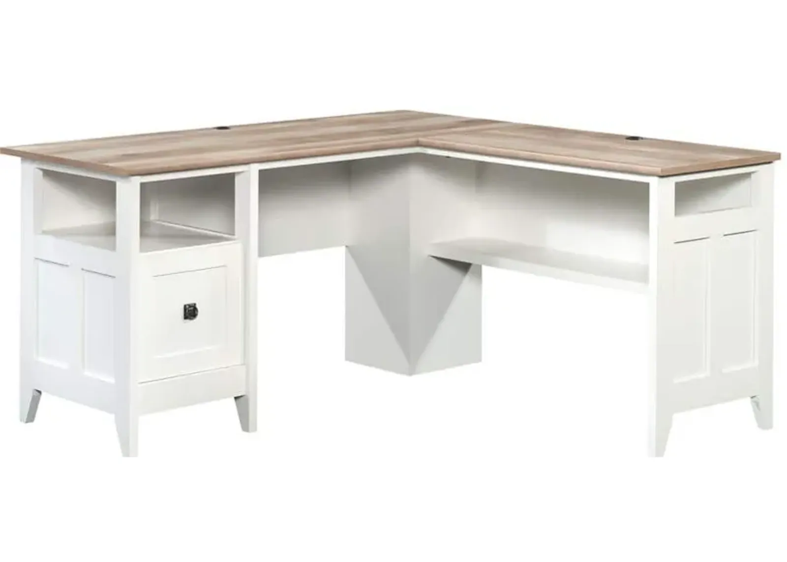 Sauder® August Hill Soft White® L-Shaped Office Desk