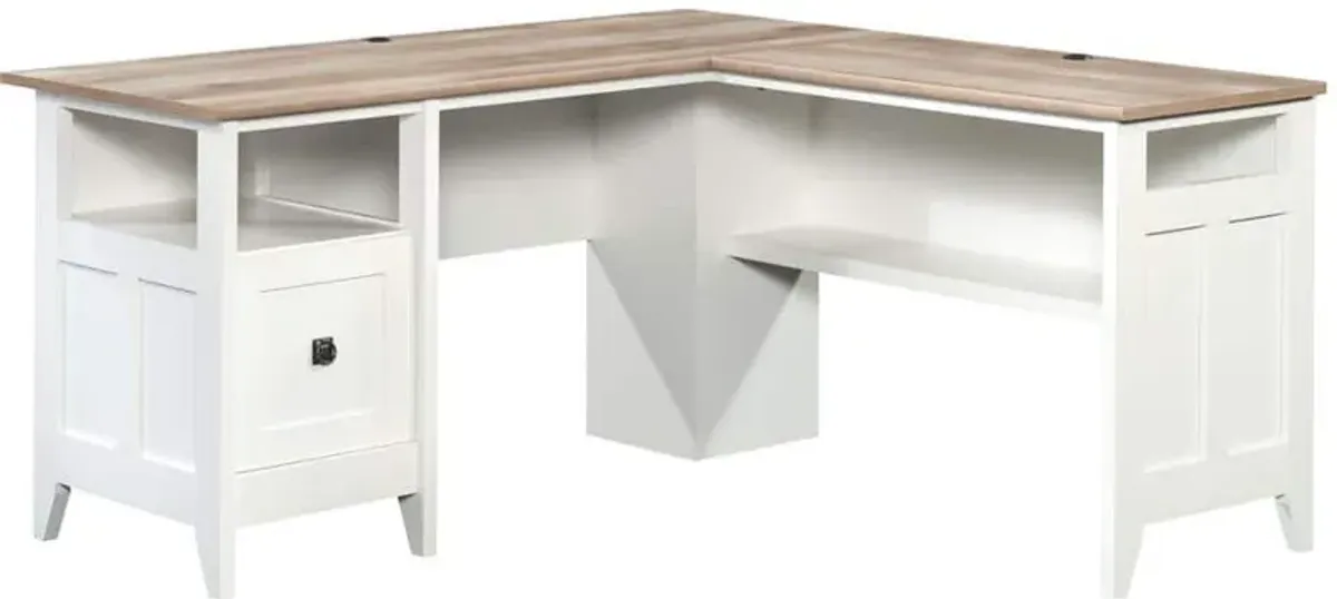 Sauder® August Hill Soft White® L-Shaped Office Desk