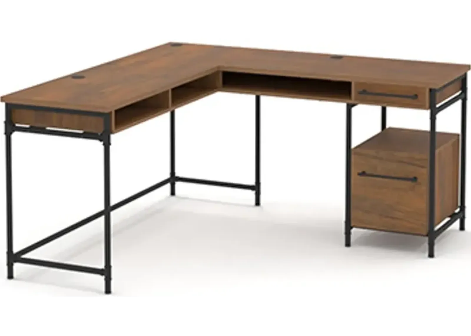 Sauder® Iron City® Checked Oak® Office Desk