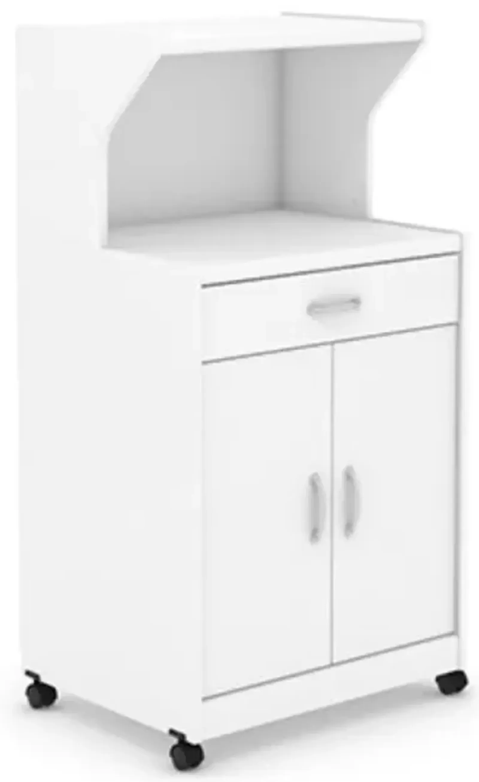 Sauder® Select Soft White®/White Oak Kitchen Cart for Microwave