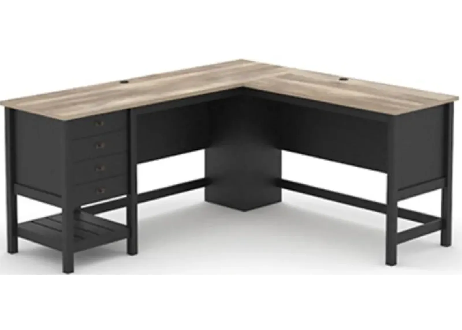 Sauder® Cottage Road® Raven Oak® L-Shaped Desk