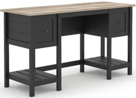 Sauder® Cottage Road® Raven Oak® Double Pedestal Desk