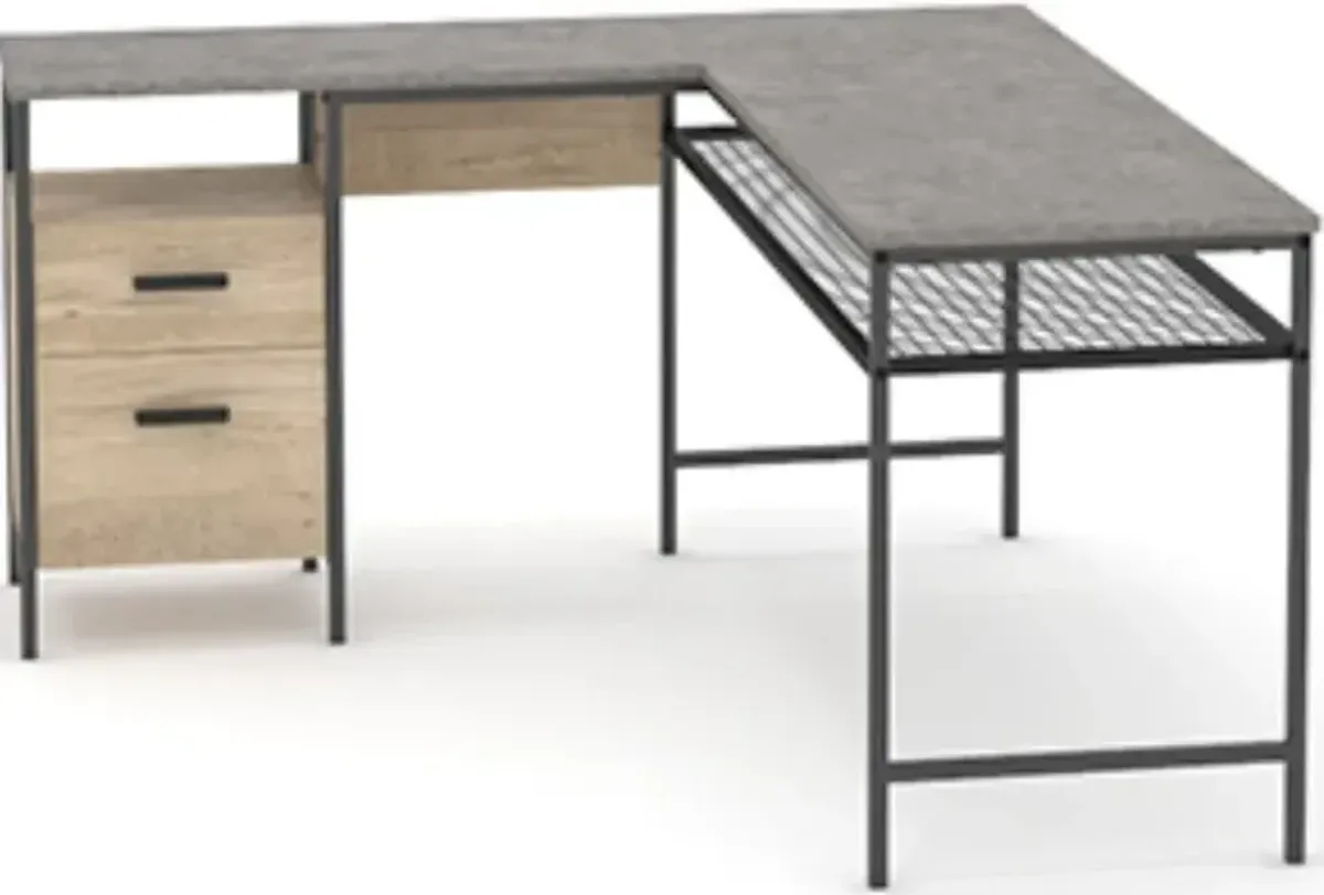 Sauder® Market Commons® Prime Oak® L-Shaped Desk