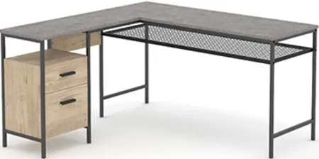 Sauder® Market Commons® Prime Oak® L-Shaped Desk