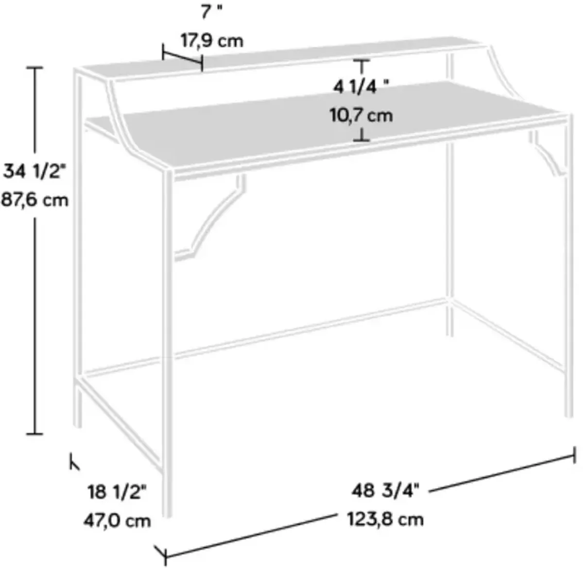 Sauder® International Lux® Sindoori Mango® Wood Writing Desk