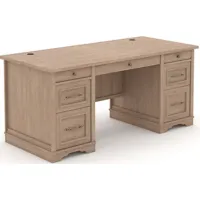 Sauder® Rollingwood® Brushed Oak Double Pedestal Executive Desk