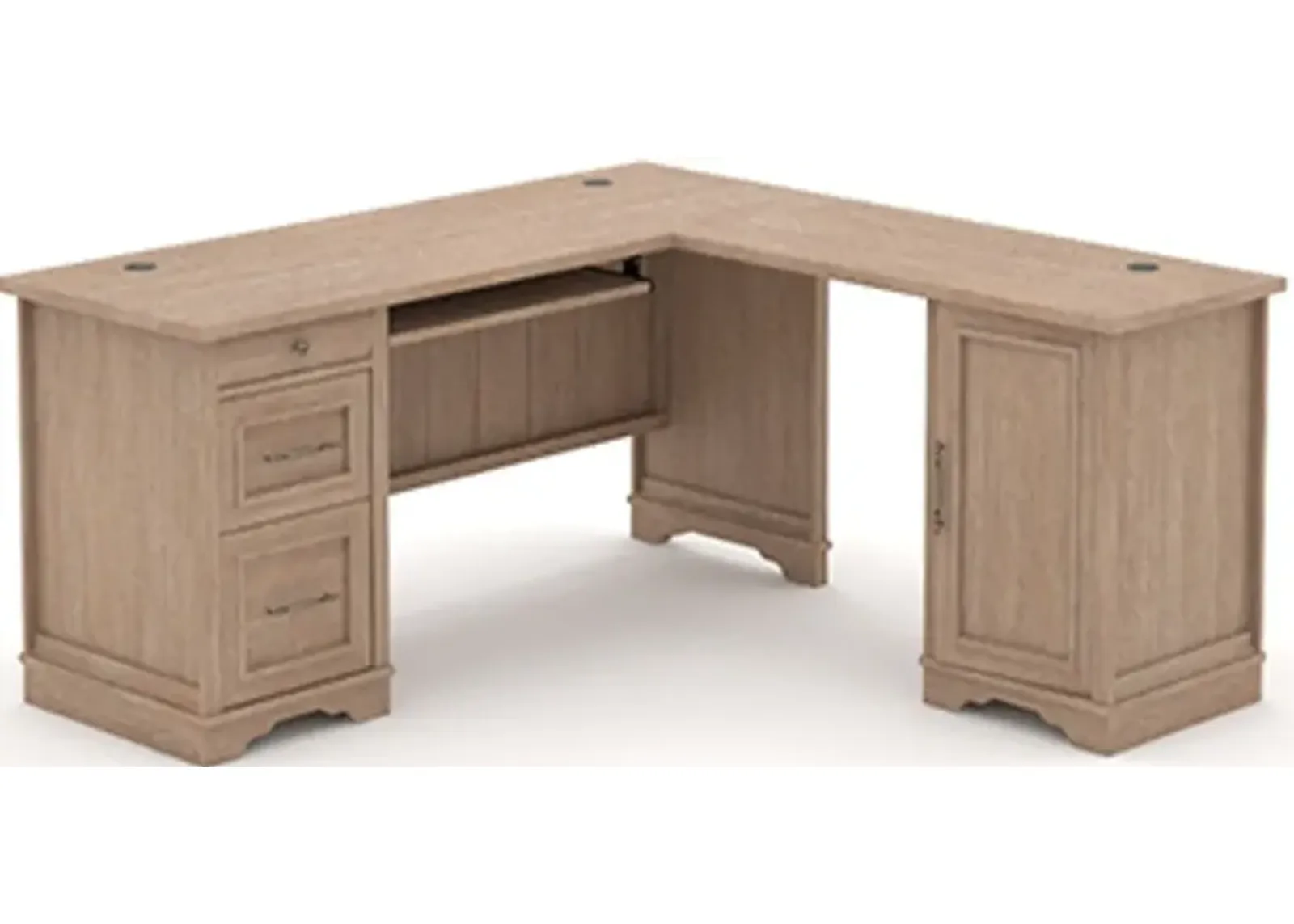 Sauder® Rollingwood® Brushed Oak L-Shaped Desk