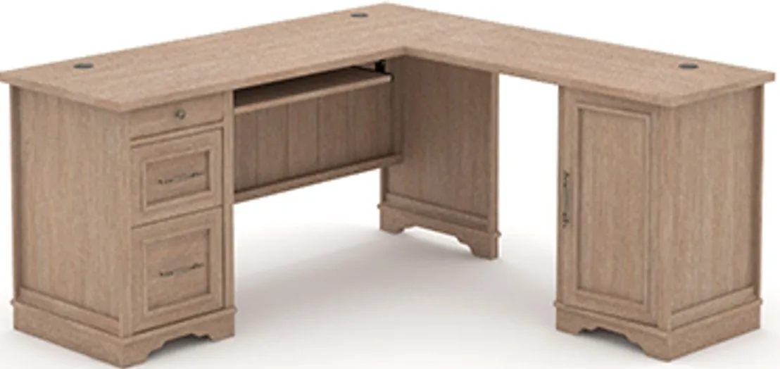 Sauder® Rollingwood® Brushed Oak L-Shaped Desk