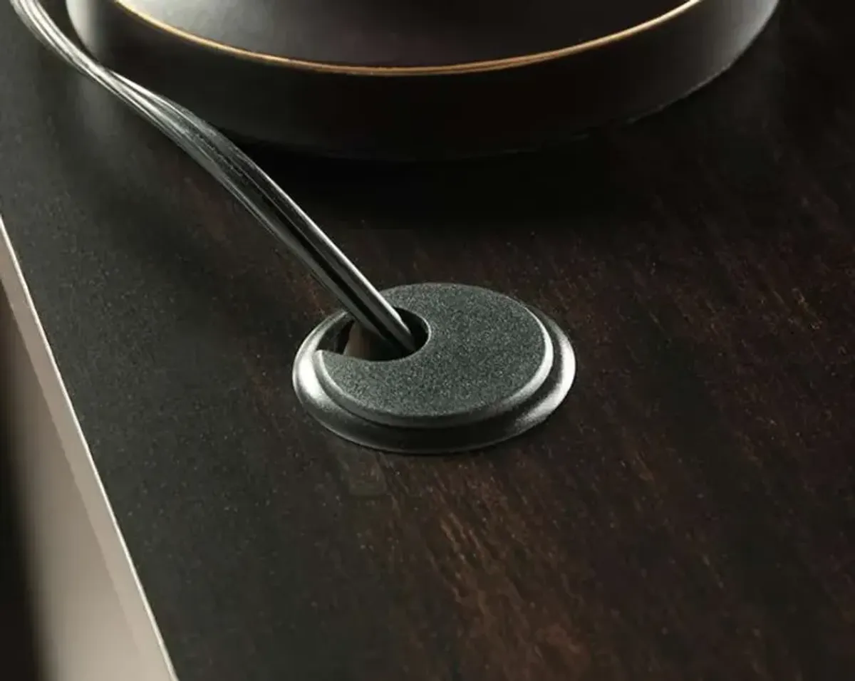 Sauder® Edge Water® Estate Black® L-Shaped Office Desk