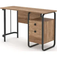 Sauder® Station House® Etched Oak Single Pedestal Desk