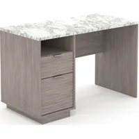 Sauder® East Rock® Ashen Oak Single Pedestal Desk