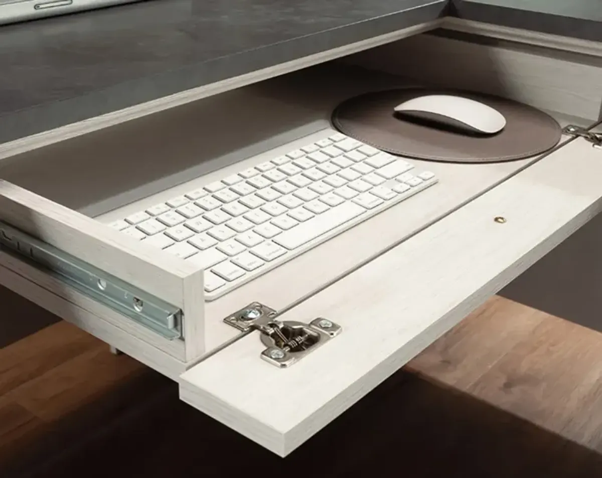 Sauder® Palladia® Glacier Oak® L-Shaped Office Desk