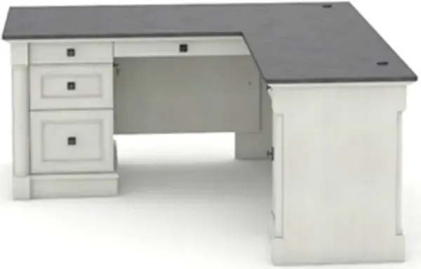 Sauder® Palladia® Glacier Oak® L-Shaped Office Desk