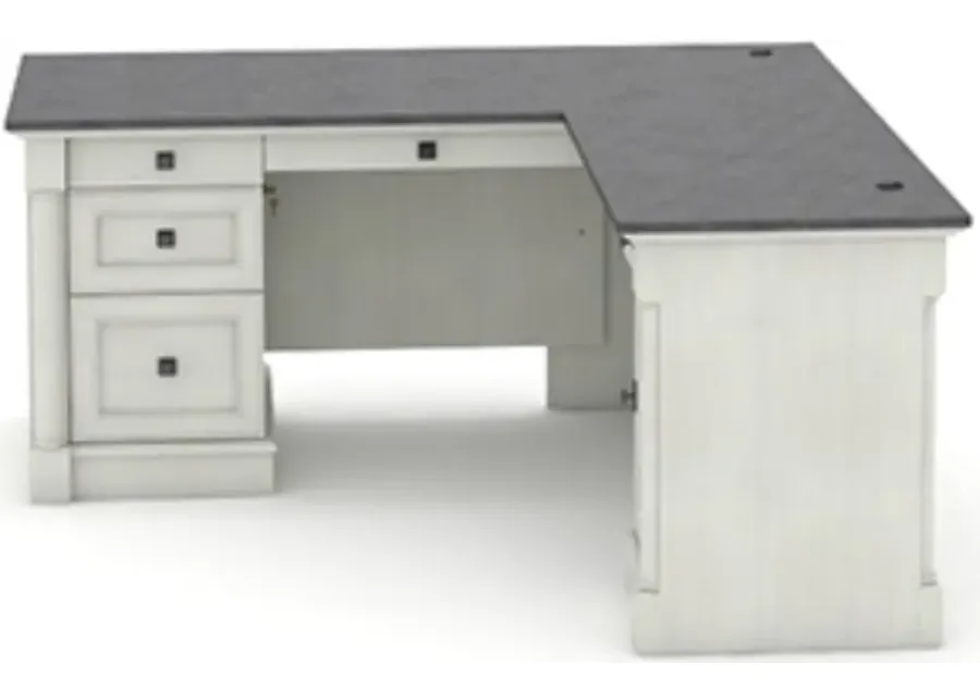 Sauder® Palladia® Glacier Oak® L-Shaped Office Desk