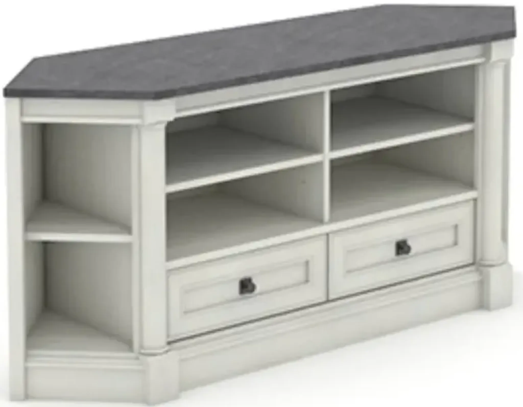 Sauder® Palladia® Glacier Oak® Corner Credenza/TV Stand | Furniture.com