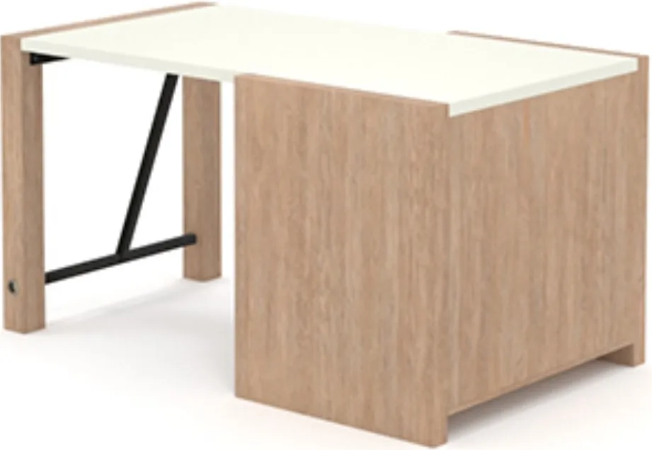 Sauder® Dixon City® Brushed Oak Desk with Storage Shelves