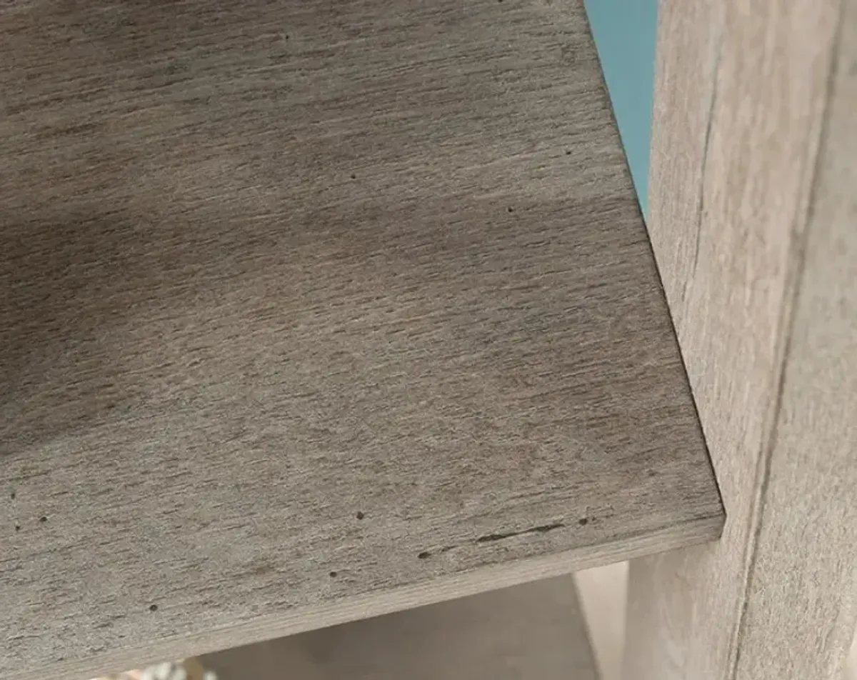 Sauder® Trestle® Light Gray/Mystic Oak® 5-Shelf Open Display Bookcase