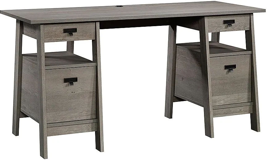 Sauder® Trestle® Mystic Oak® Executive Desk