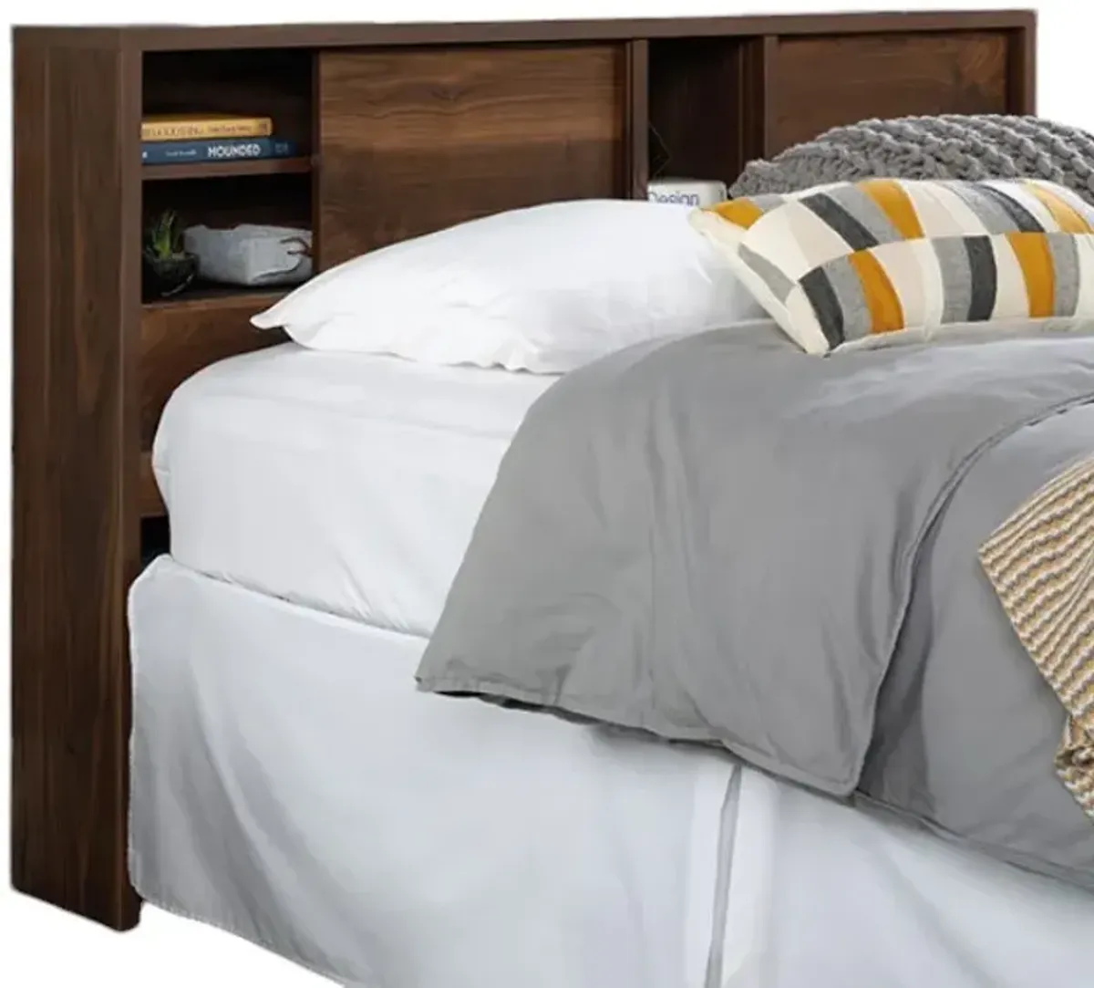 Sauder® Harvey Park® Grand Walnut® Full/Queen Bookcase Headboard