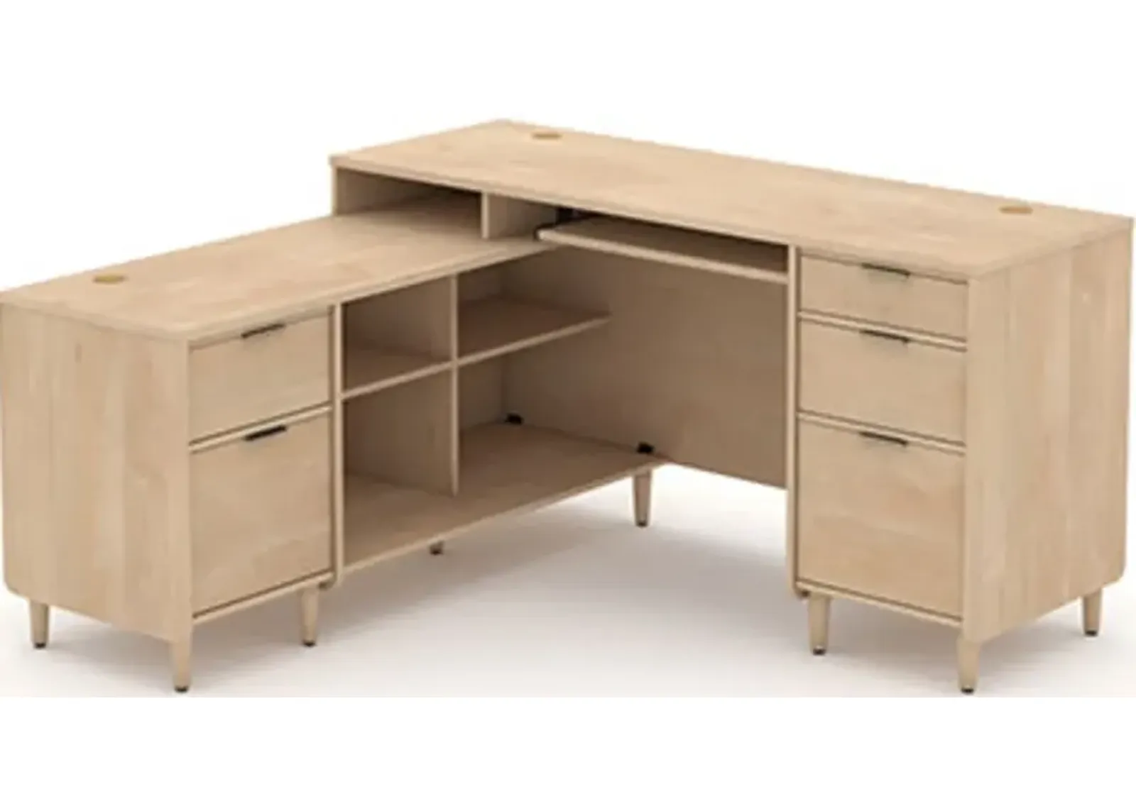 Sauder® Clifford Place® Natural Maple L-Shaped Desk