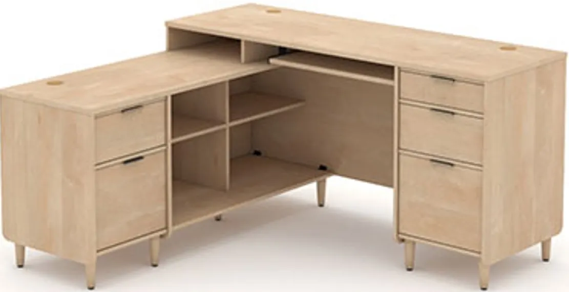 Sauder® Clifford Place® Natural Maple L-Shaped Desk