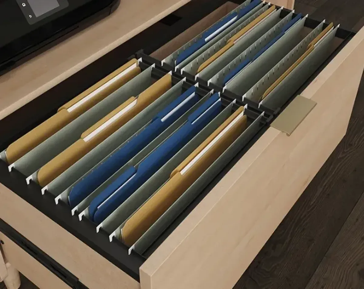 Sauder® Clifford Place® Natural Maple TV Credenza with Storage