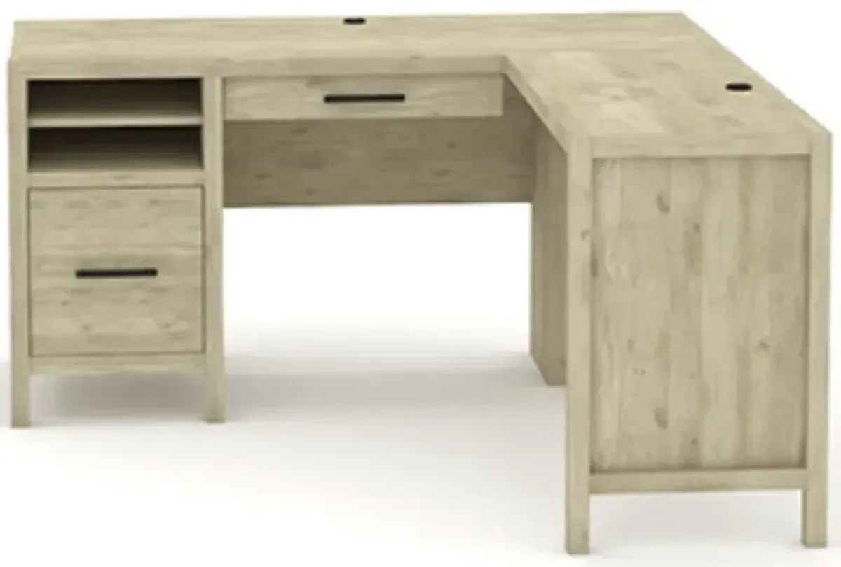 Sauder® Pacific View® Prime Oak® L- Shaped Home Office Desk