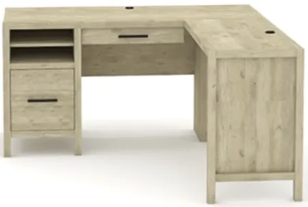 Sauder® Pacific View® Prime Oak® L- Shaped Home Office Desk