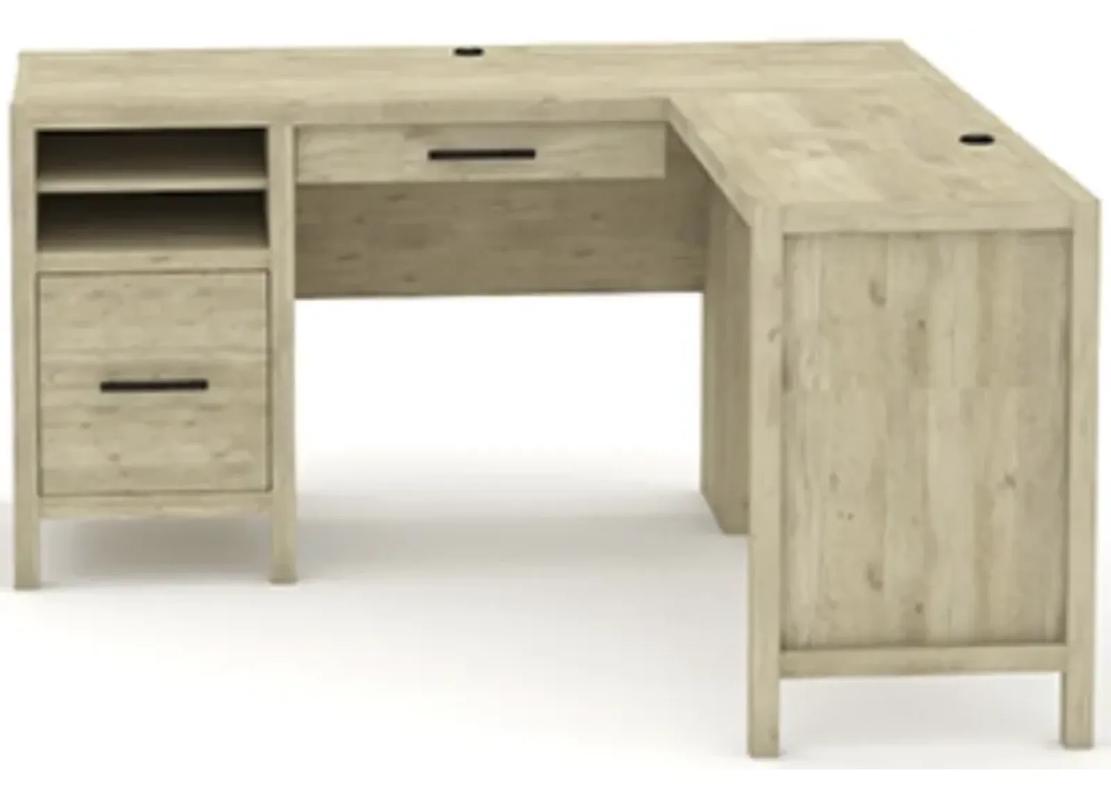 Sauder® Pacific View® Prime Oak® L- Shaped Home Office Desk