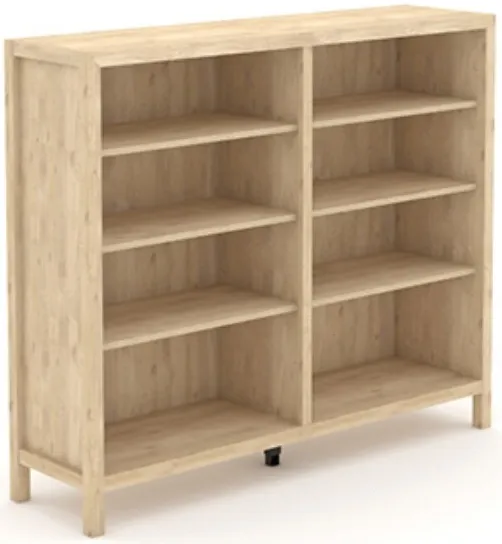 Sauder® Pacific View® Beige/Prime Oak® Cubby Storage Bookcase