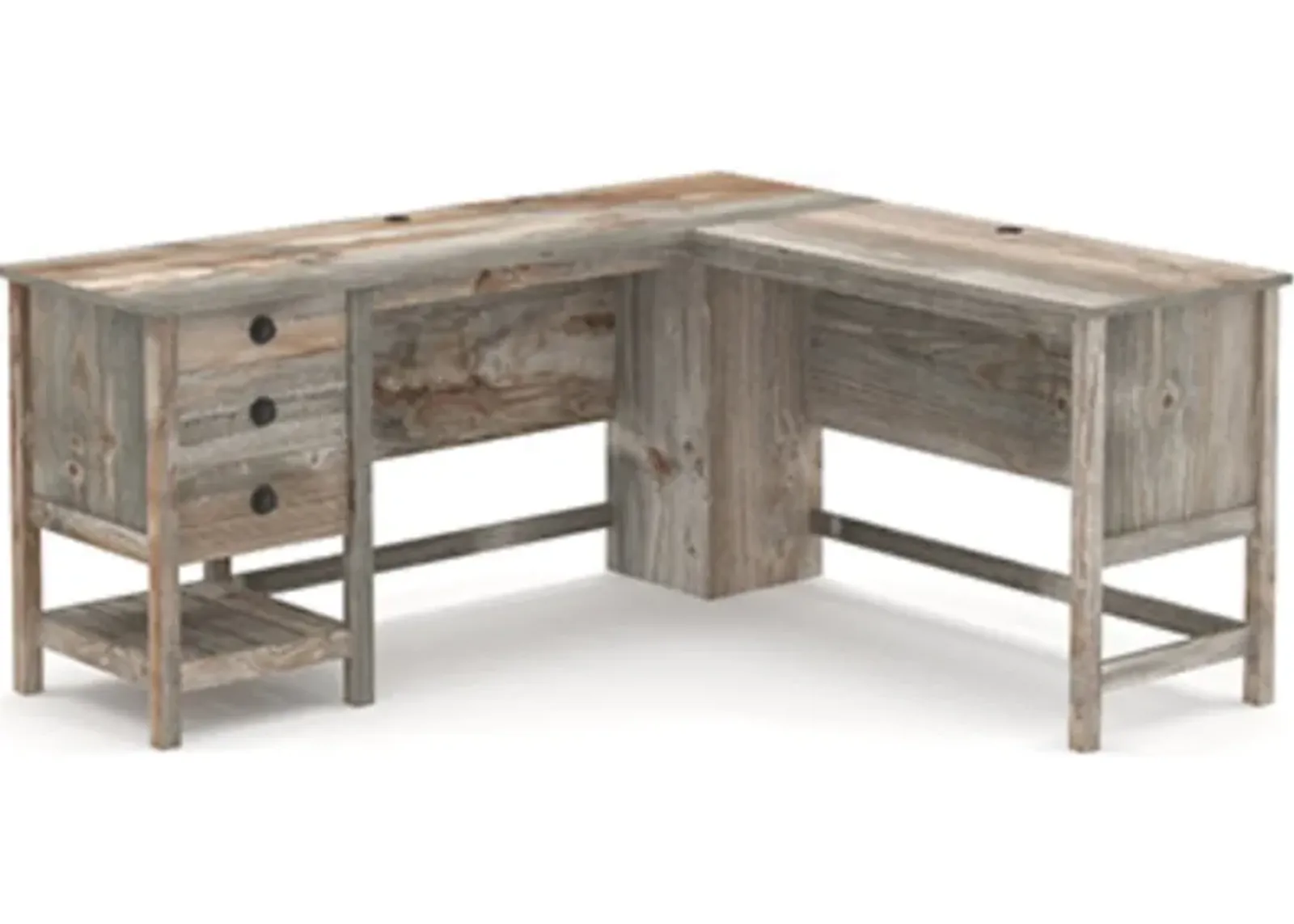 Sauder® Granite Trace® Rustic Cedar® L-Shaped Desk