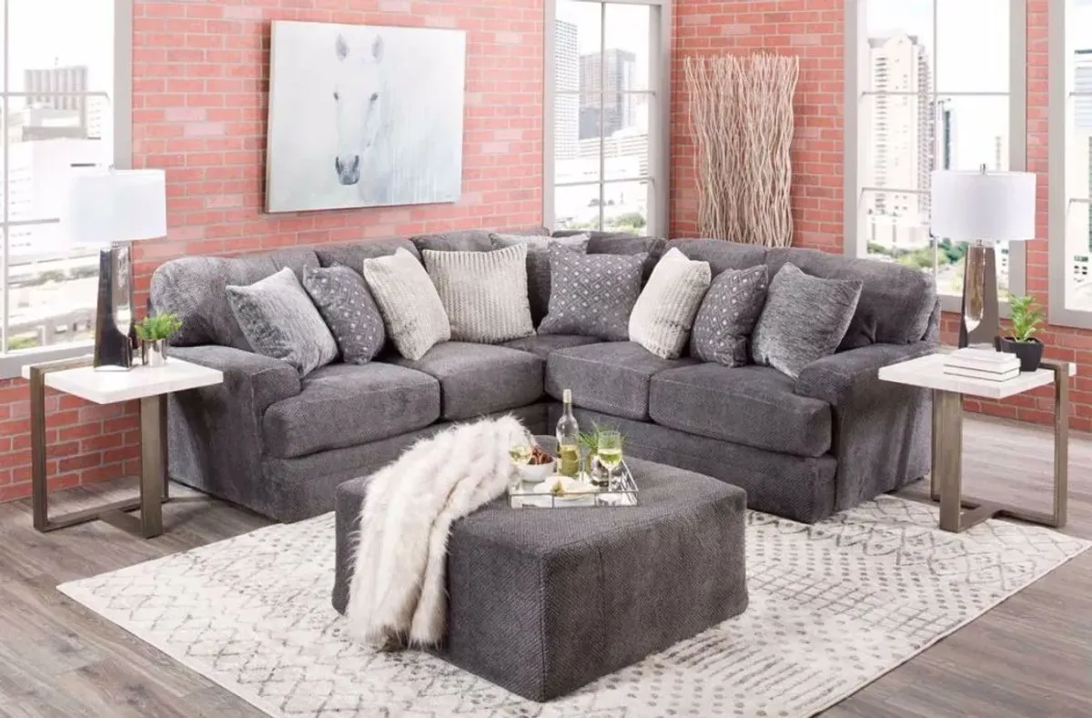 iAmerica Furniture Hercules Smoke 2-Piece Sectional P80572263