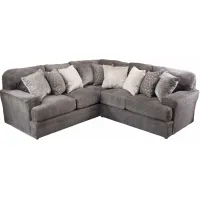 iAmerica Furniture Hercules Smoke 2-Piece Sectional P80572263