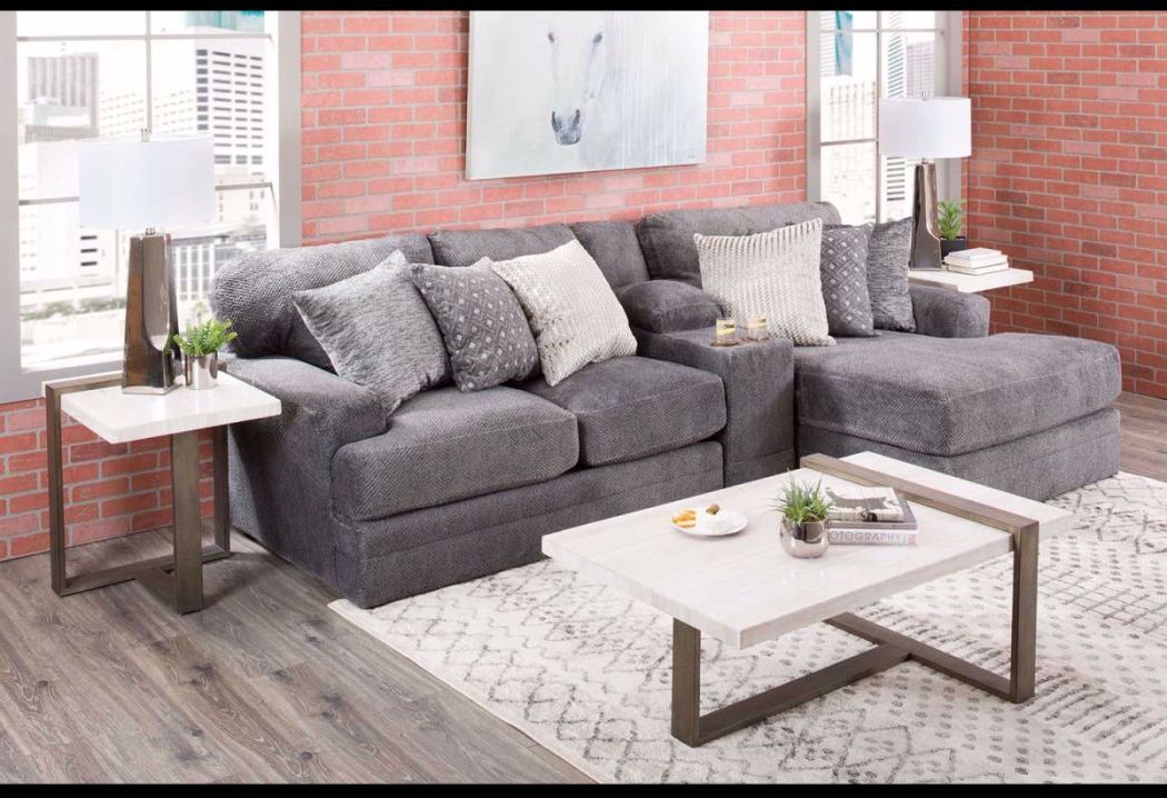 iAmerica Furniture Hercules Smoke 3-Piece Sectional P56644259