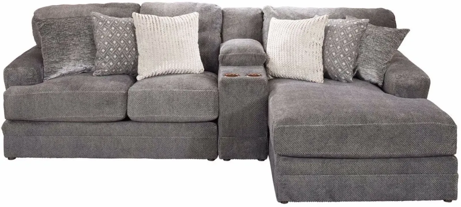 iAmerica Furniture Hercules Smoke 3-Piece Sectional P56644259