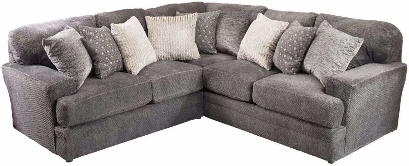 iAmerica Furniture Hercules Smoke 2-Piece Sectional