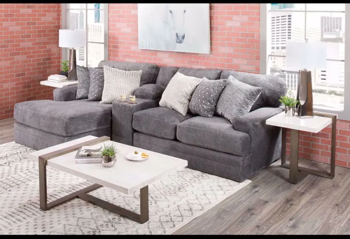 iAmerica Furniture Hercules Smoke 3-Piece Sectional P86965662