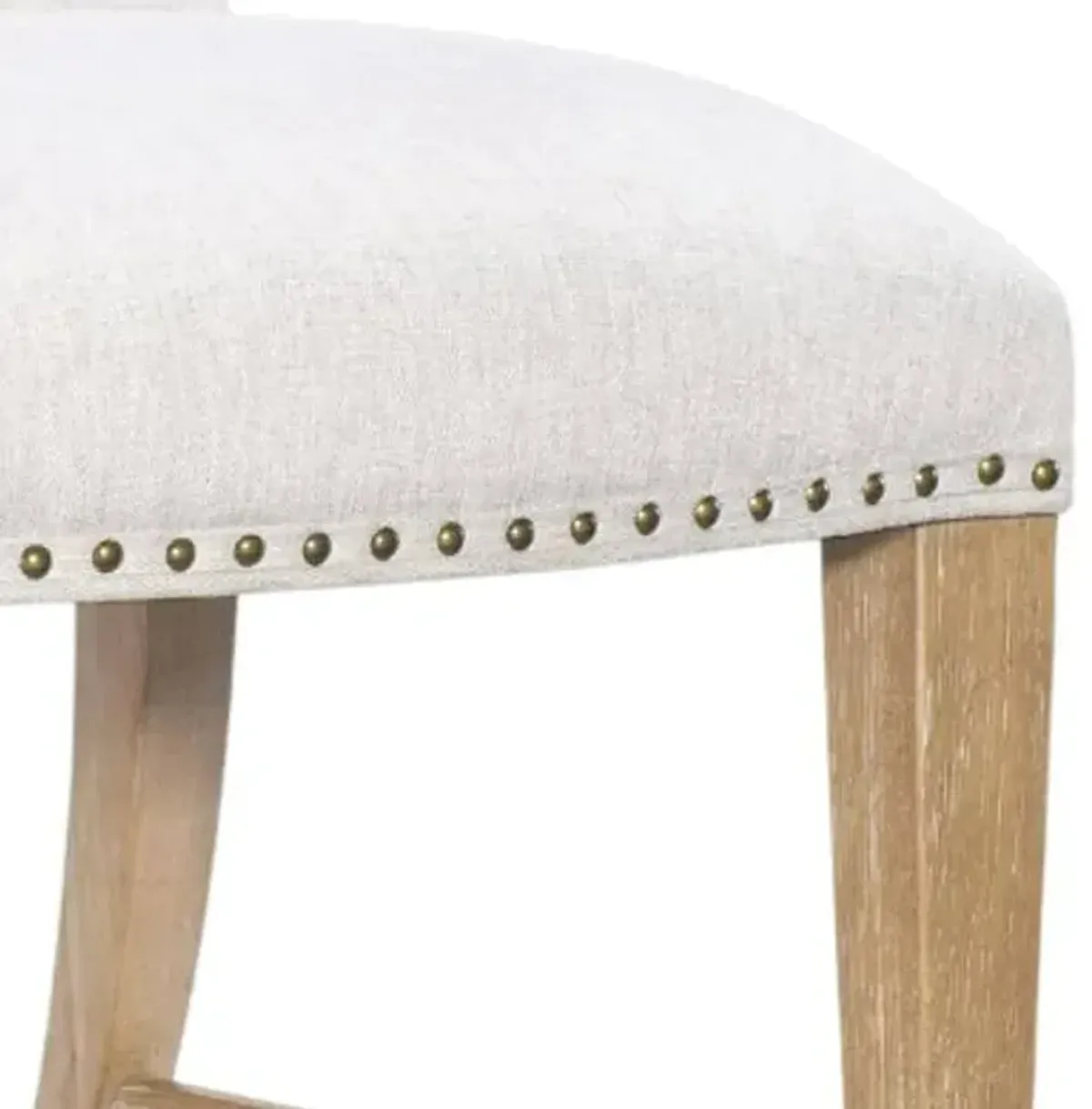 Legacy Classic Torrance Aged Driftwood Upholstered Side Chair with Nailhead Trim