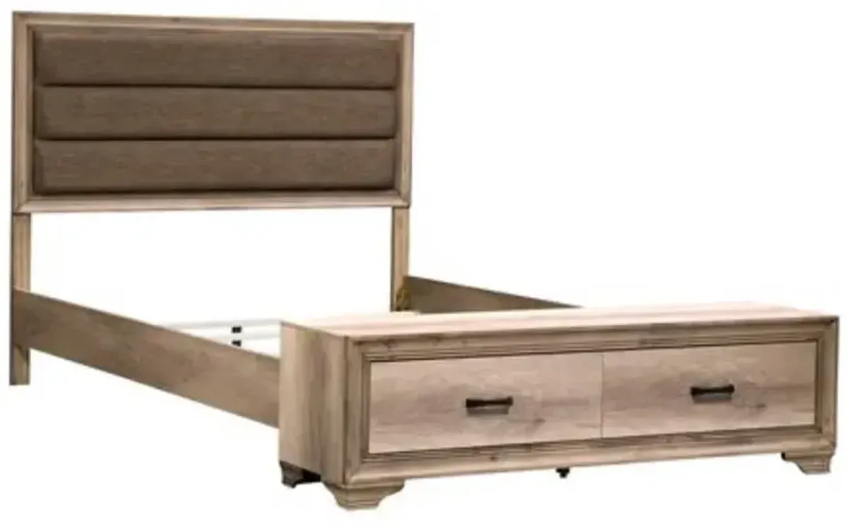 Liberty Furniture Sun Valley Sandstone Upholstered Queen Storage Bed