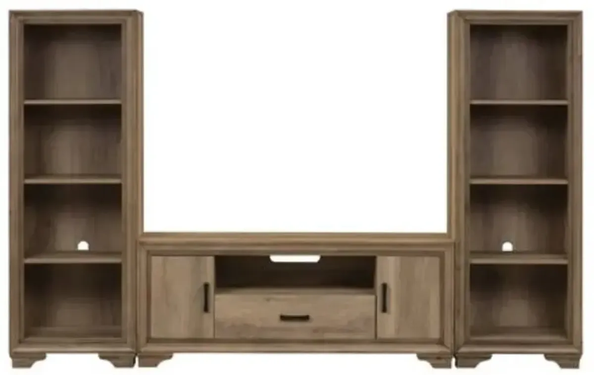 Liberty Furniture Sun Valley Sandstone Entertainment Center with Piers