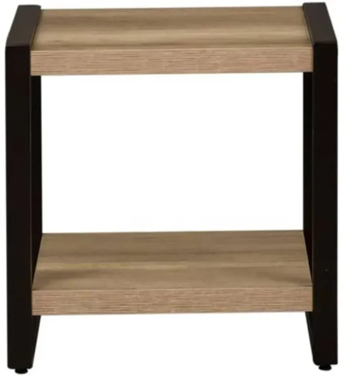 Liberty Furniture Sun Valley Sandstone End Table with Black Metal Frames