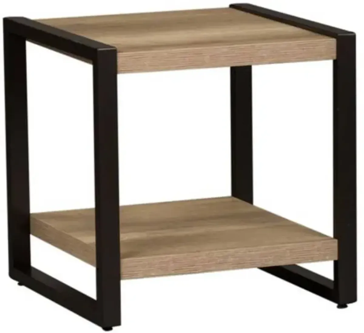 Liberty Furniture Sun Valley Sandstone End Table with Black Metal Frames