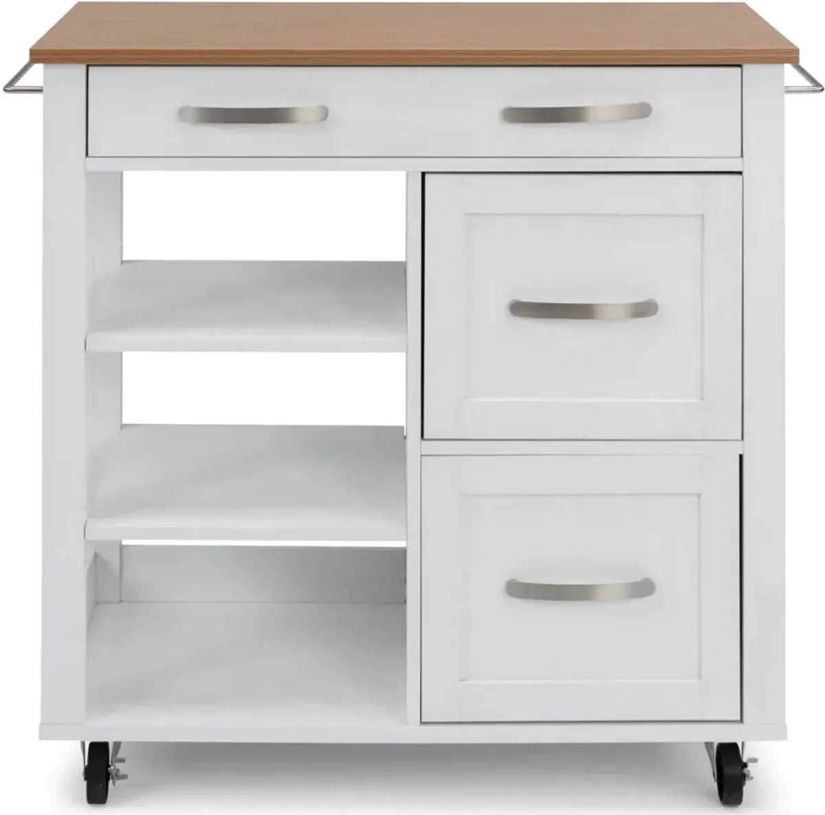 homestyles® Storage Plus Off-White Kitchen Cart