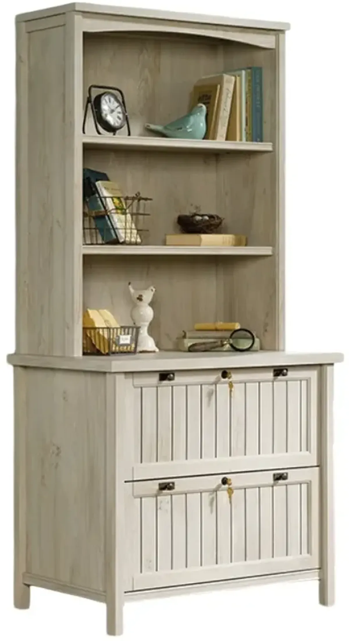 Sauder® Costa Chalked Chestnut®  Lateral File Cabinet & Hutch