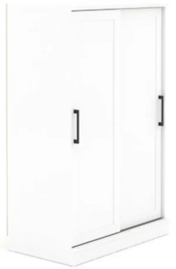 Sauder® HomePlus White Wardrobe Cabinet with Sliding Doors