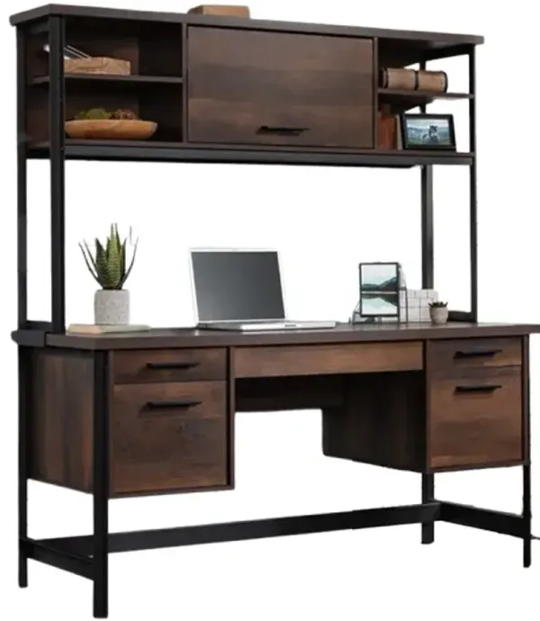 Sauder® Briarbrook® Barrel Oak® Computer Desk and Hutch