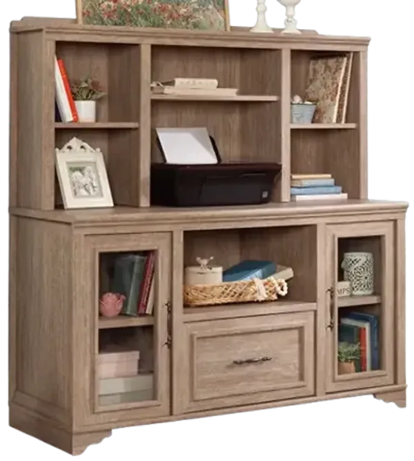 Sauder®  Rollingwood®  Brushed Oak Office Credenza with Hutch Bundled Set 
